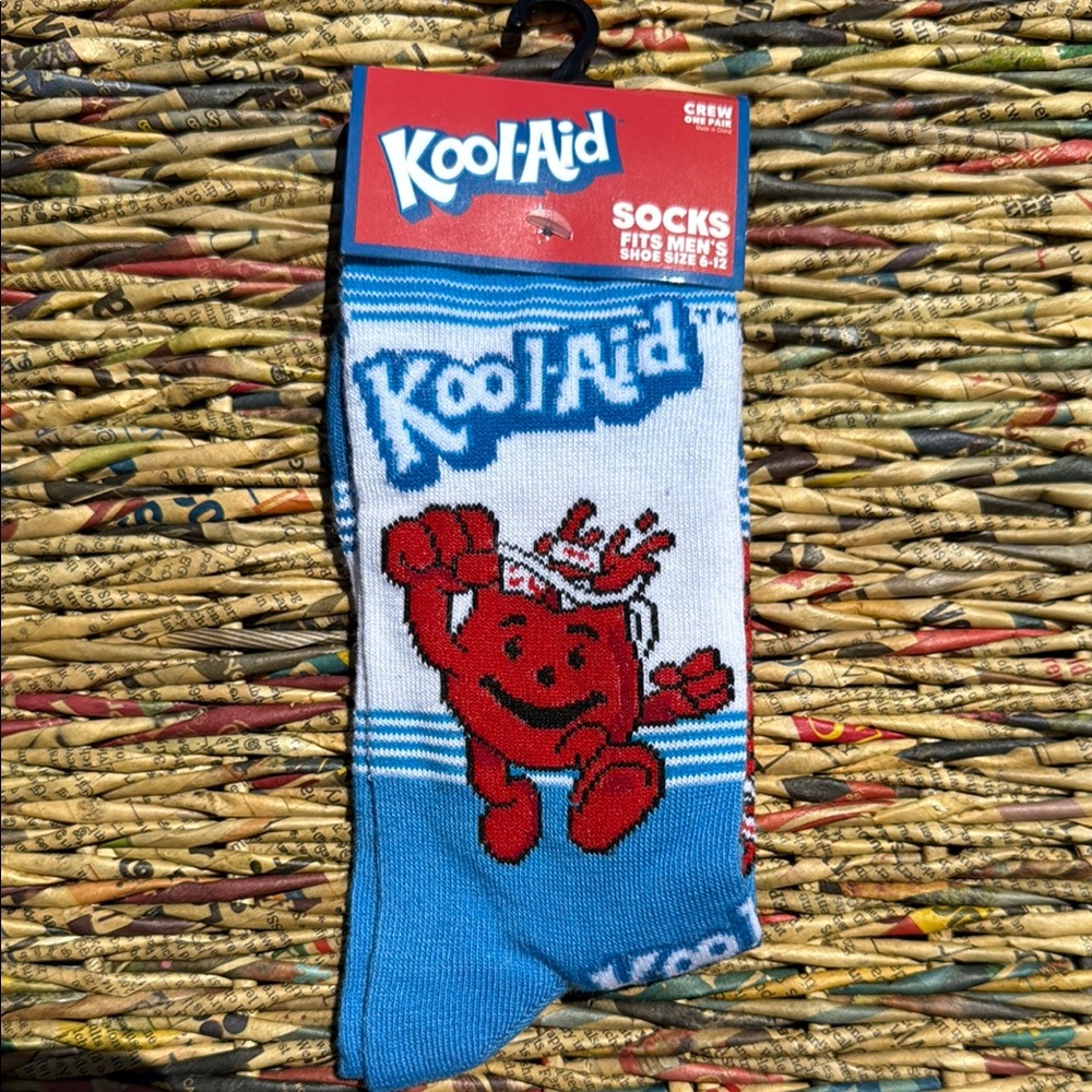 Kool-Aid Blue and Red Crew Socks